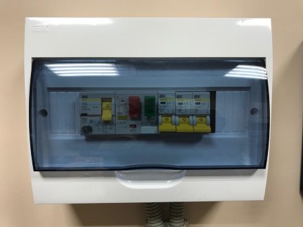 Панель управления фильтрацией сборная 220В (УЗО, защита двигателя, таймер, автомат) 