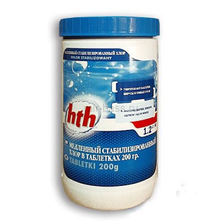 Медленный стабилизированный хлор в таблетках HTH MAXITAB REGULAR 200гр 1,2 кг