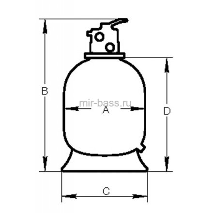 Фильтр песочный POOL KING KP750 23 м3/ч