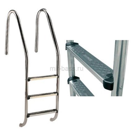 Лестница "Basic", 3 ступени Standard, AISI-304 Лестница "Basic", 3 ступени Standard, AISI-304