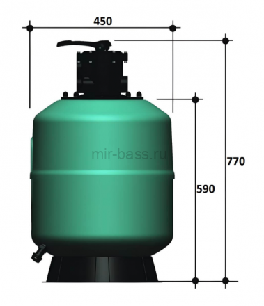 Фильтр 8м3/ч Gemas FILTREX T 450мм с верхним вентилем 1 1/2" (021111T) Фильтр 8м3/ч Gemas FILTREX T 450мм с верхним вентилем 1 1/2" (021111T)
