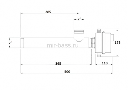 Электронагреватель воздуха 1,5кВт Max Dapra D-EWT-L 1,5 проточ. корпус н/с ТЭН н/с AISI 321 (100201)