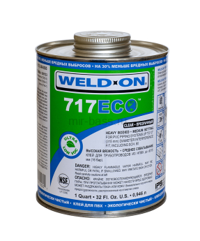 Клей  WELD-ON 717 ECO 946мл для труб ПВХ (без ТГФ)