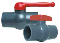 Кран шаровой компактный ПВХ d50 PN10 неразборный (уплотнения PTFE, EPDM) Kormell Кран шаровой компактный ПВХ d50 PN10 неразборный (уплотнения PTFE, EPDM) Kormell
