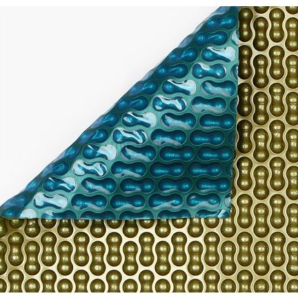 Пузырьковое плавающее покрытие GeoBubble Midas золотой/голубой цвет 500 микр