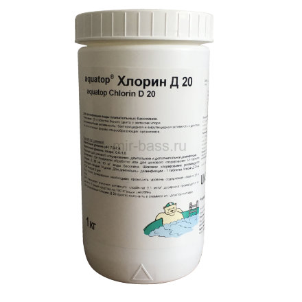 Хлорин Д AQUATOP 20 гр 1 кг