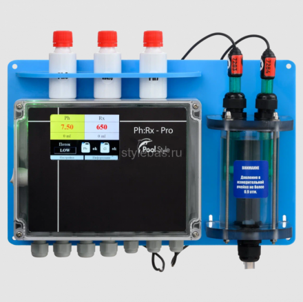 Станция дозирования и контроля PoolStyle Alchemist Pro 3.5 Ph/Rx, ЖК дисплей 3,5", измерительная ячейка, перистальтические насосы 2,2 л/ч